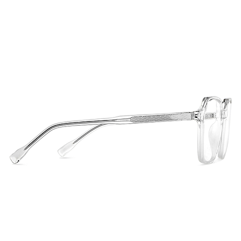 Vincent Chase Screen Glasses Crystal Transparent Full Rim Geometric left side