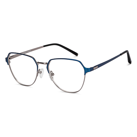 Vincent Chase Online Blue Gunmetal Full Rim Geometric right side