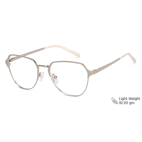 Vincent Chase Online Silver Full Rim Geometric left side