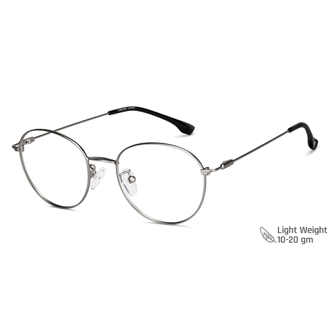 Vincent Chase Silver Full Rim Round left side