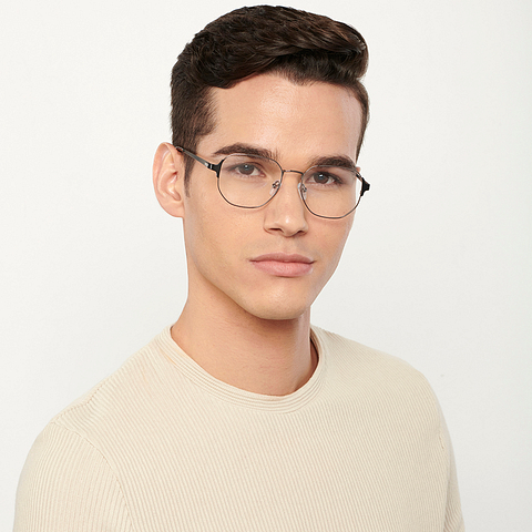 Vincent Chase Online Gunmetal Full Rim Geometric right side