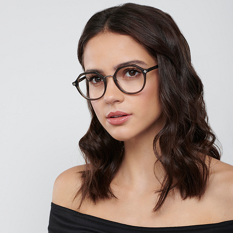 Vincent Chase Online Black Transparent Full Rim Geometric right side