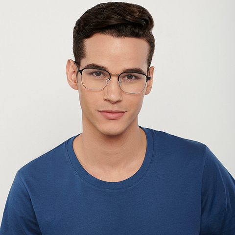 Vincent Chase Online Dark Gunmetal Full Rim Square left side