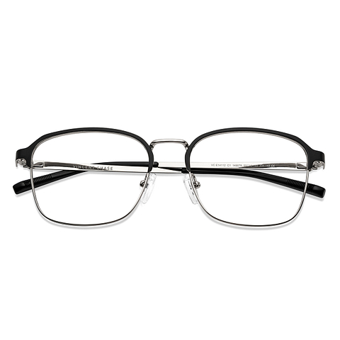 Vincent Chase Online Black Silver Full Rim Square left side