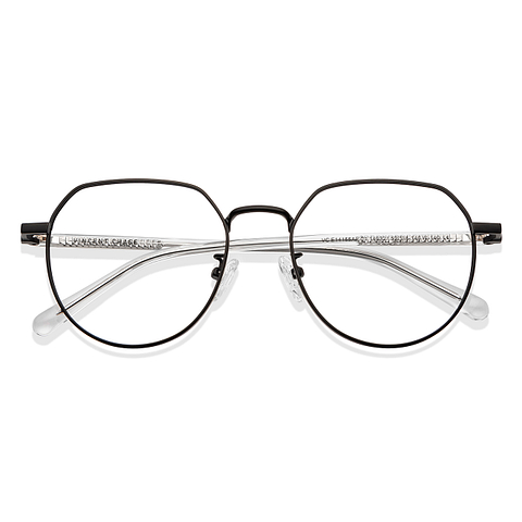 Vincent Chase Black Full Rim Round left side