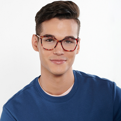 Vincent Chase Online Maroon Transparent Full Rim Square left side