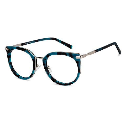 Vincent Chase Online Silver Blue Black Full Rim Round right side