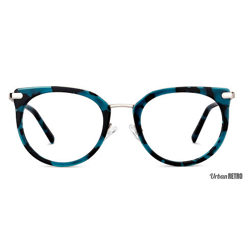 Vincent Chase Online Silver Blue Black Full Rim Round left side