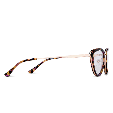 Vincent Chase Online Gold Purple Tortoise Full Rim Cat Eye left side