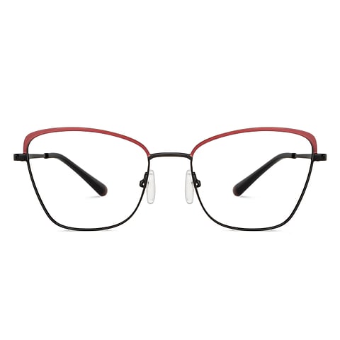 Vincent Chase Online Maroon Black Full Rim Cat Eye left side