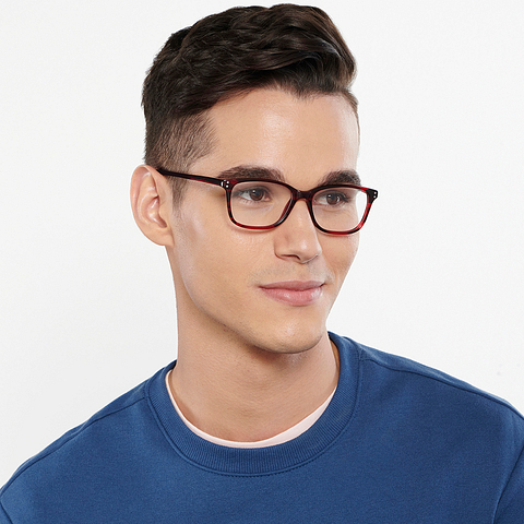 Vincent Chase Online Red Transparent Full Rim Rectangle right side