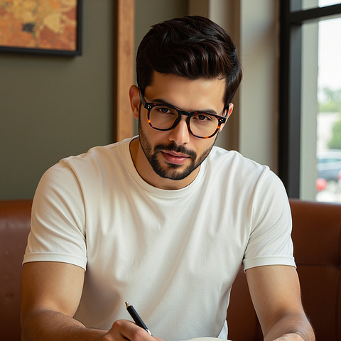 Vincent Chase Online Brown Demi Full Rim Square left side