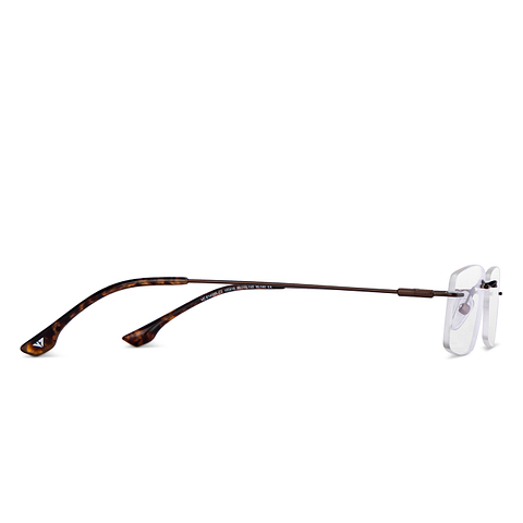 Vincent Chase Online Brown Rimless Rectangle left side