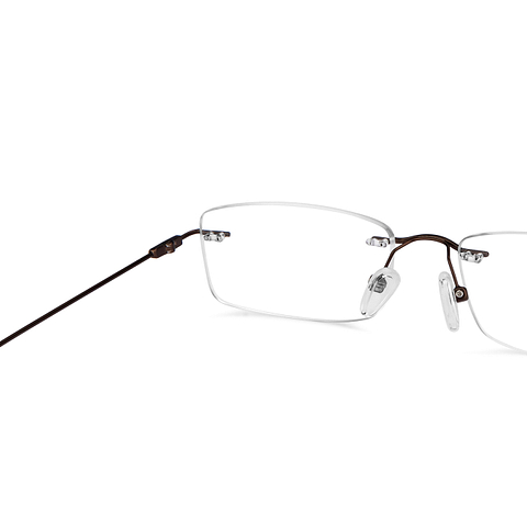 Vincent Chase Online Light Brown Rimless Rectangle right side