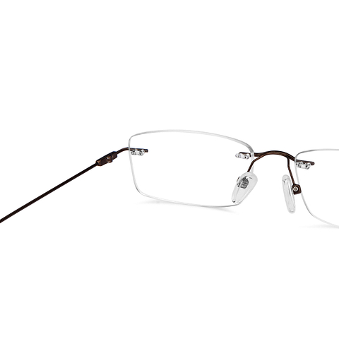 Vincent Chase Online Brown Rimless Rectangle right side