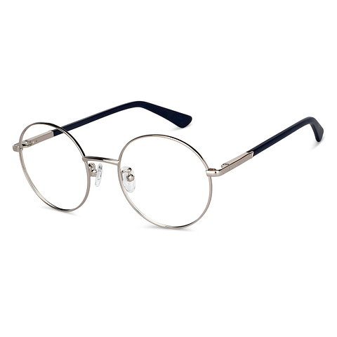 Vincent Chase Online Silver Full Rim Round left side