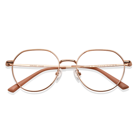 Vincent Chase Gold Full Rim Round left side