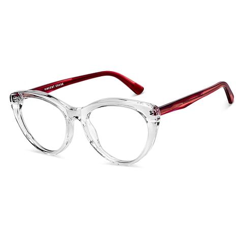 Vincent Chase Online Crystal Transparent Full Rim Cat Eye right side