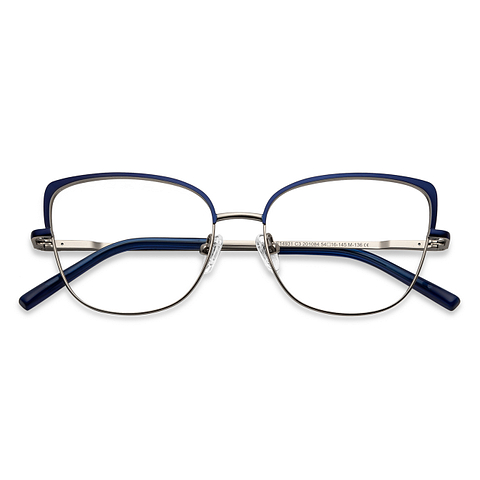 Vincent Chase Online Silver Full Rim Cat Eye left side