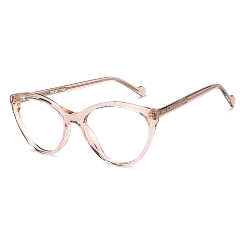 Lenskart BLU Screen Glasses Blue Block Screen Glasses: Brown Transparent Full Rim Cat Eye Vincent Chase Classic Acetate VC E15384-C3 Eyeglasses right side