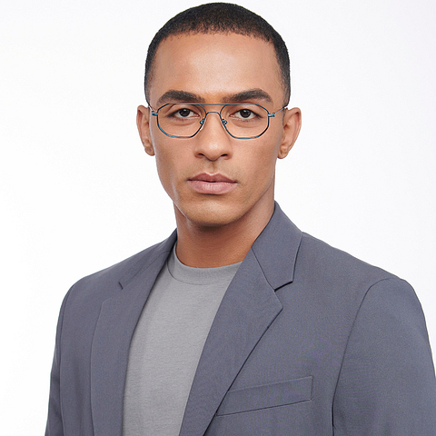 Vincent Chase Online Sky Blue Full Rim Geometric right side