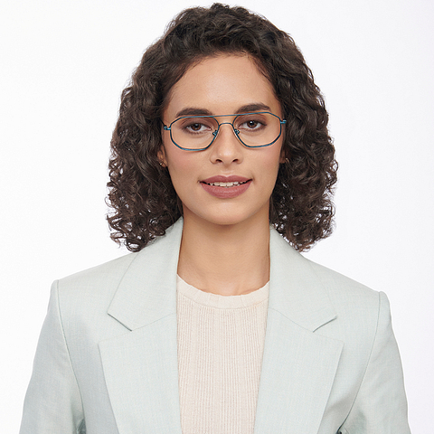 Vincent Chase Online Sky Blue Full Rim Geometric right side