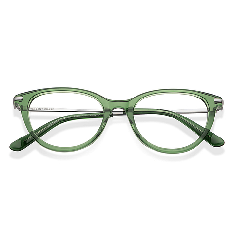 Vincent Chase Online Green Transparent Full Rim Cat Eye left side