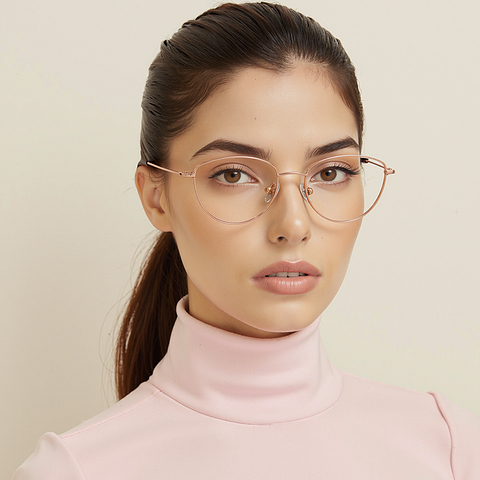 Vincent Chase Rose Gold Full Rim Cat Eye right side Vincent Chase Rose Gold Full Rim Cat Eye right side