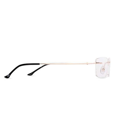 Vincent Chase Gold Rimless Rectangle left side