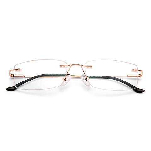Vincent Chase Gold Rimless Rectangle left side