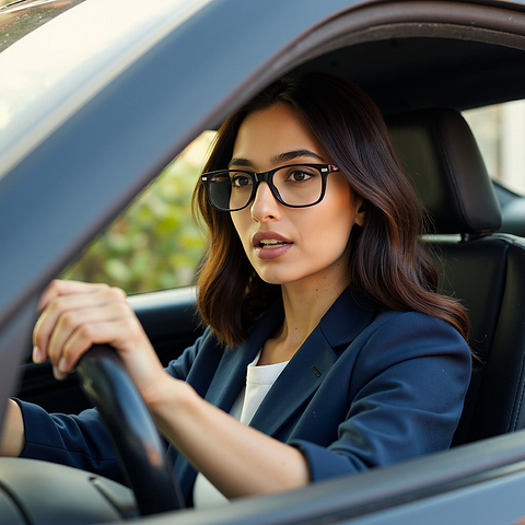 Vincent Chase Black Full Rim Square right side