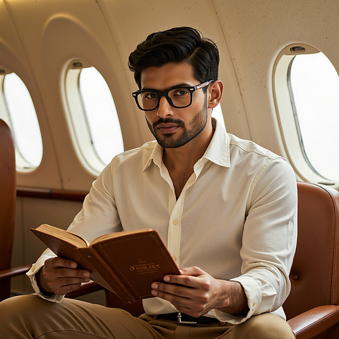 Vincent Chase Black Full Rim Square left side