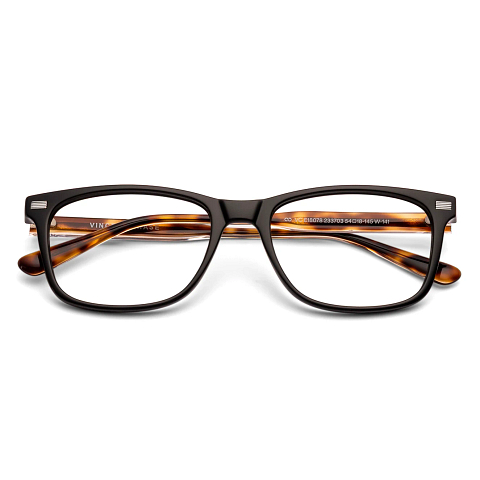Vincent Chase Black Full Rim Square left side