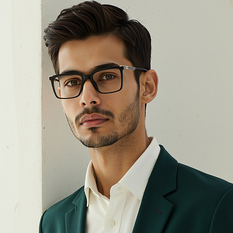 Vincent Chase Dark Gray Full Rim Square right side