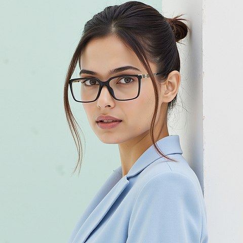 Vincent Chase Dark Gray Full Rim Square left side