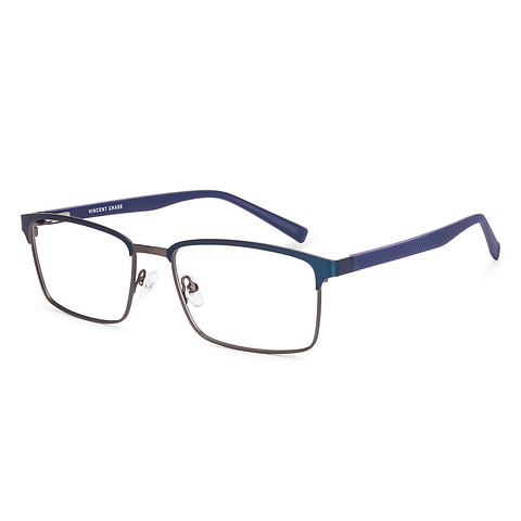 Buy Blue Full Rim Rectangle Vincent Chase Metal VC E18091
