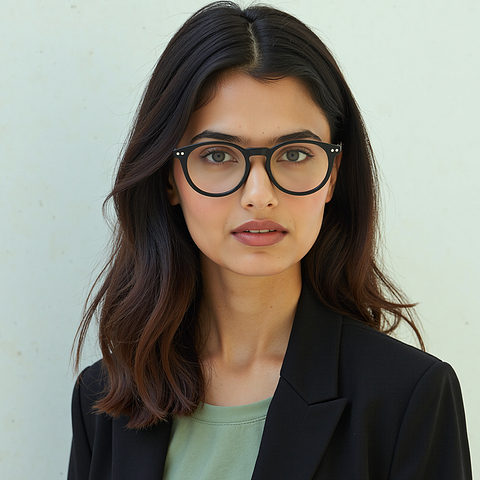 Vincent Chase Black Full Rim Round right side Vincent Chase Black Full Rim Round right side
