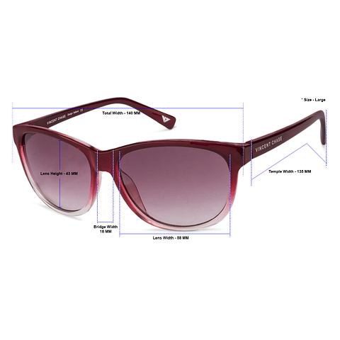 Vincent Chase Online Maroon Transparent Full Rim Wayfarer right side