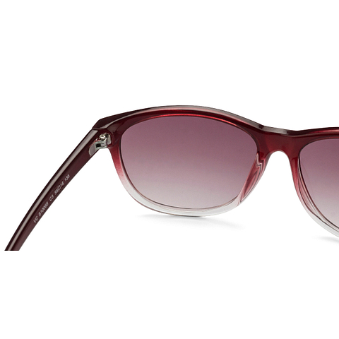 Vincent Chase Online Maroon Transparent Full Rim Wayfarer left side