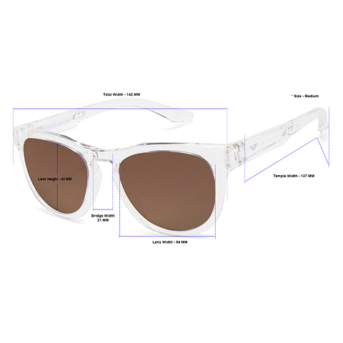 Vincent Chase Online Crystal Transparent Full Rim Square left side