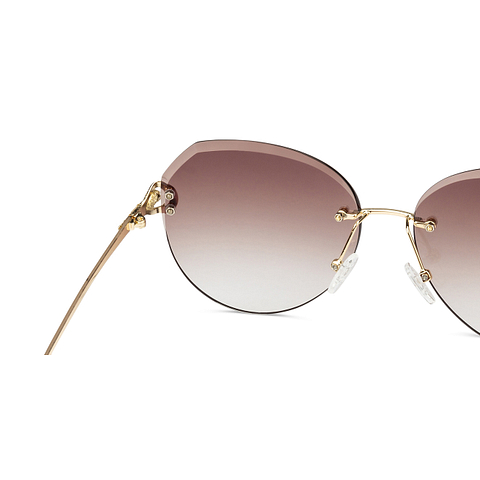 Vincent Chase Online Gold Rimless Round right side
