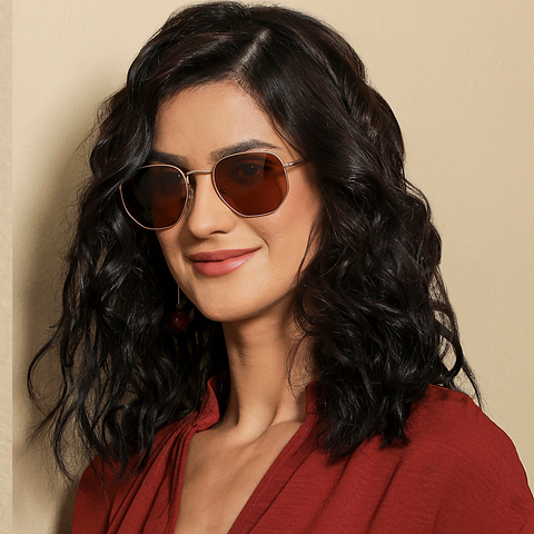 Vincent Chase Online Gold Full Rim Geometric right side