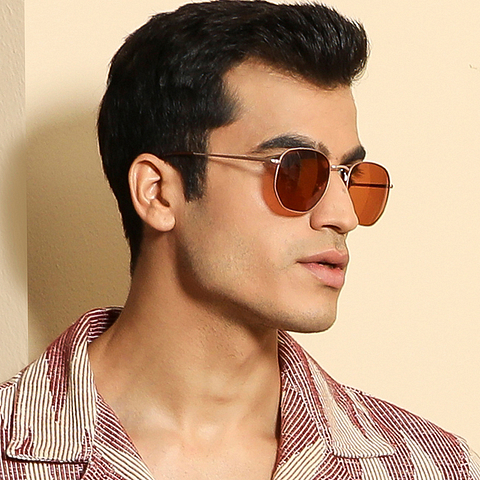 Vincent Chase Online Gold Full Rim Geometric left side