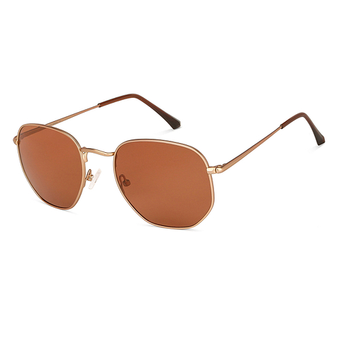 Vincent Chase Online Matte Golden Full Rim Geometric left side