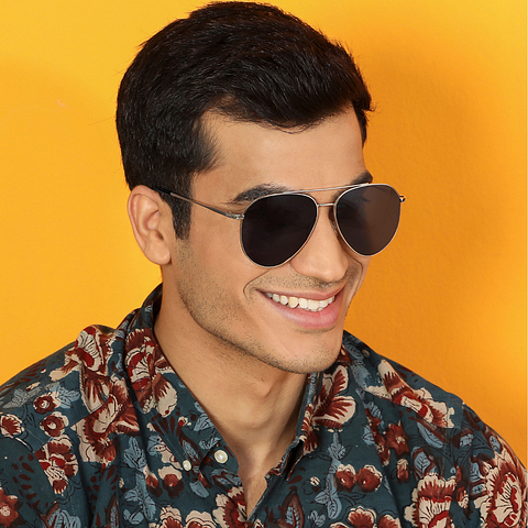 Vincent Chase Online Silver Full Rim Aviator right side