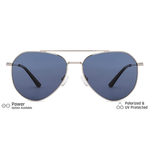 Vincent Chase Online Silver Full Rim Aviator left side
