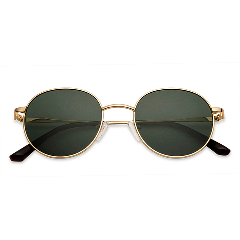 Buy Gold Brown Green Full Rim Round Vincent Chase Polarized