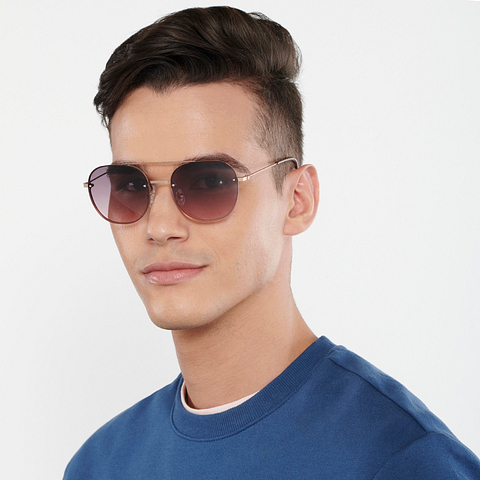 Vincent Chase Online Gold Full Rim Rectangle left side