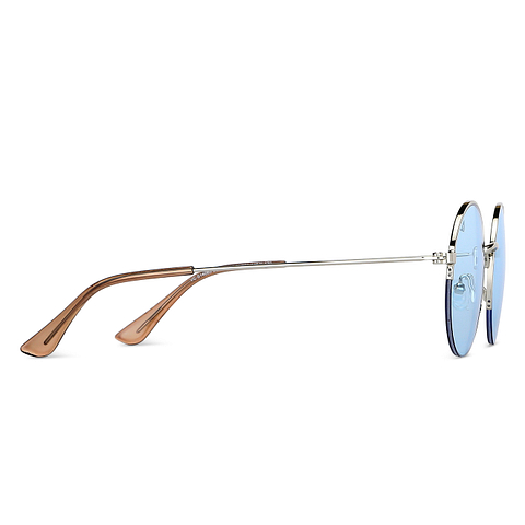 Vincent Chase Online Silver Half Rim Round left side