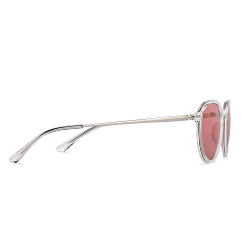 Vincent Chase Polarized Crystal Transparent Full Rim Round left side